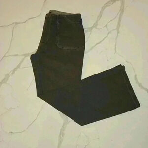 Abercrombie & Fitch Flare Stretch Trouser Jean Womens Dark Olive Green Size 6